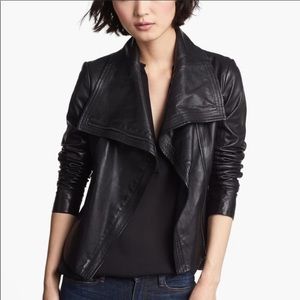 Vince Shawl Moto Leather Jacket